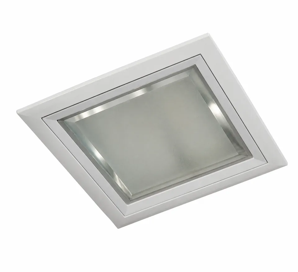 Spot Cuadrado Blanco 2X20W/E-27 Central Frosted 23 10