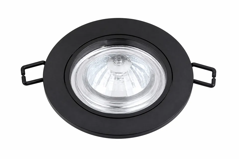 Spot Vidrio Negro P/Empot.Circ Gu10 D:11Cm H:2.6C 20 144394/1435