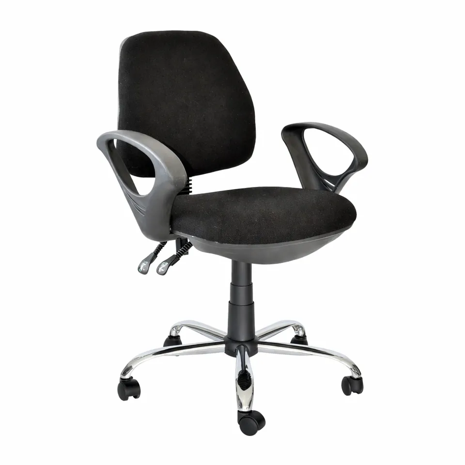 Sillas Eco Lee - Operativas - Tapizada / Reclinable / Brazos Fijos / Base Crom