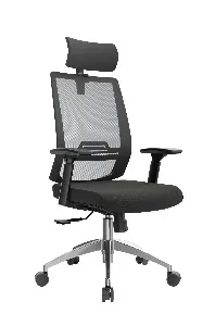 Sillas De Oficina Think - Gerente - Sin cabecero / Brazos 3D / Color Negro / Base Aluminio