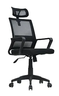 Sillas Eco Styles - Operativas Con Cabecero - Con cabecero / Color Negro / Base Crom