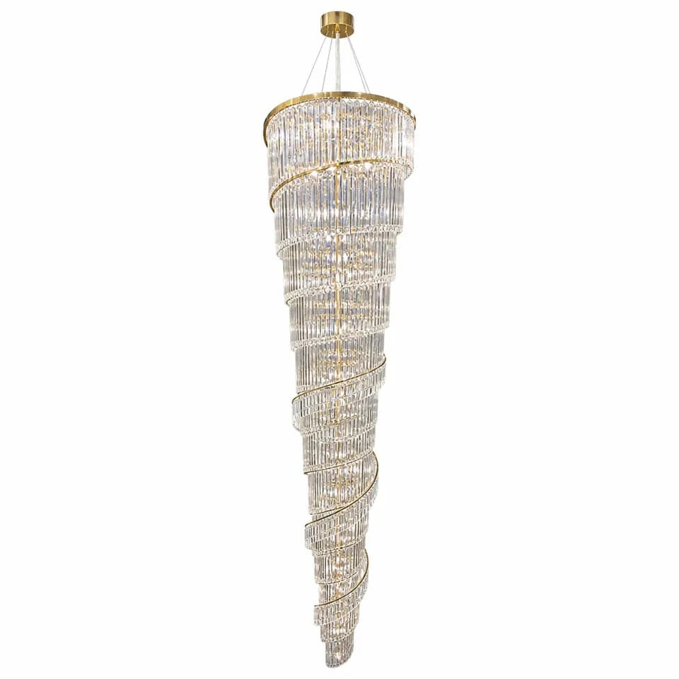 Lámpara de cristal para escalera a medida - Modelo L3109