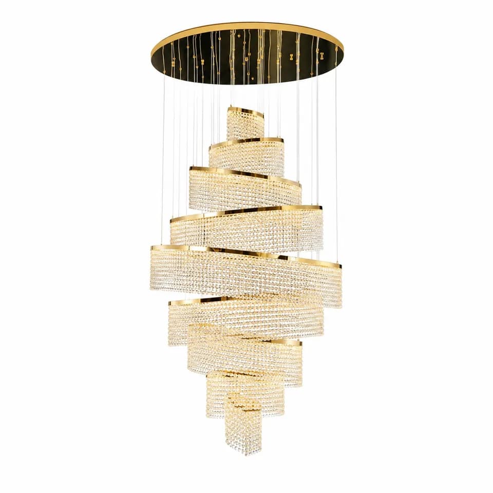 Lámpara de cristal para escalera a medida - Modelo P60091