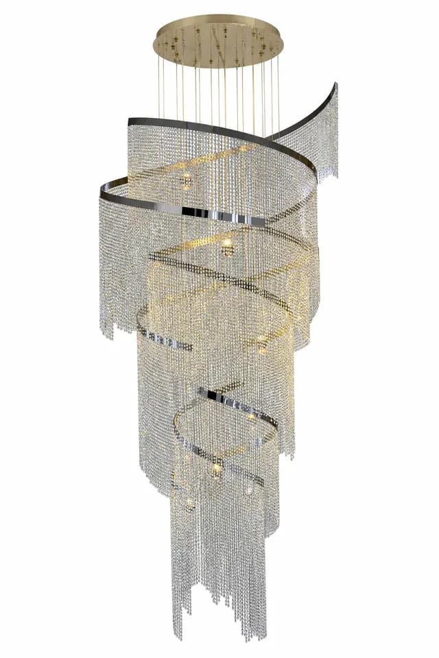 Lámpara de cristal para escalera a medida - Modelo L31016