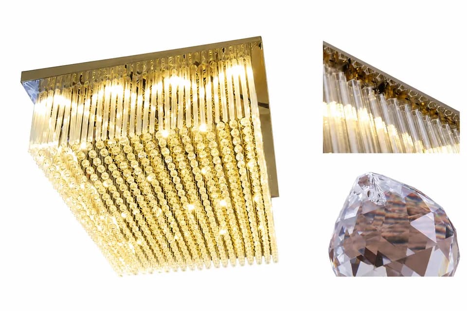 Colección de luminarias de techo de cristal a medida