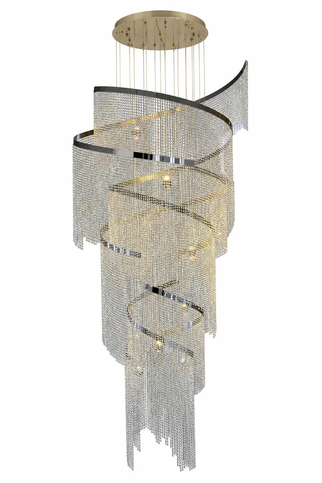 Lámpara de cristal para escalera a medida - Modelo L31016